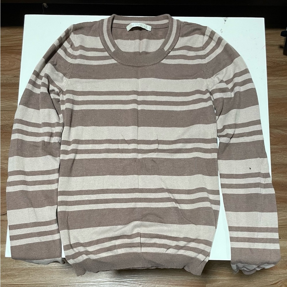 Striped Brown and Cream Women’s Sweater